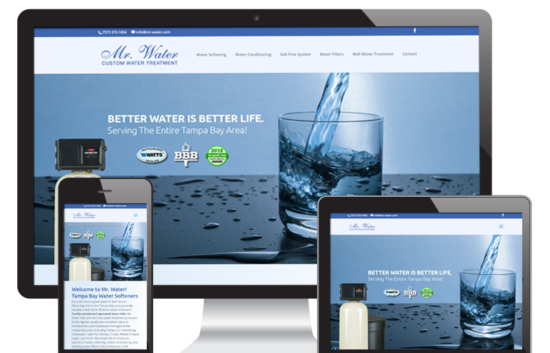 Mr. Water responsive website mobile friendly